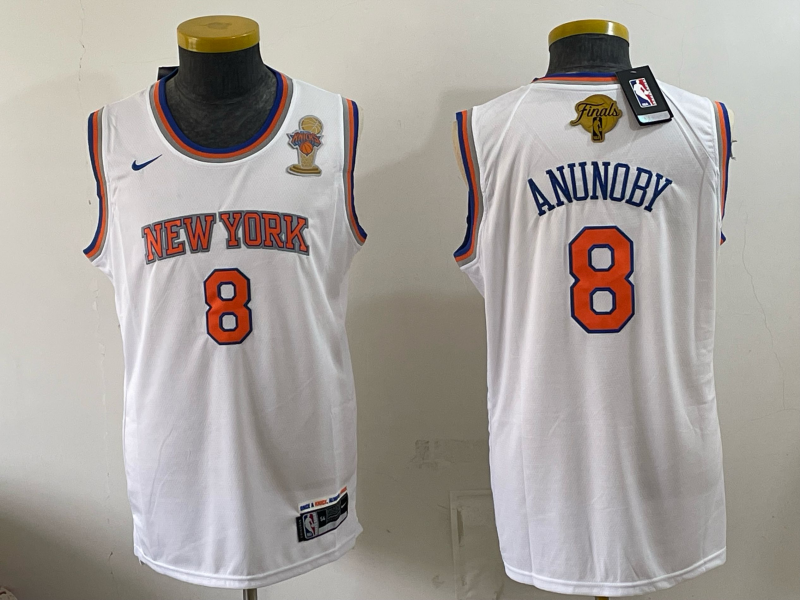 Men New York Knicks #8 Anunoby white 2026 Nike NBA jersey 0701003